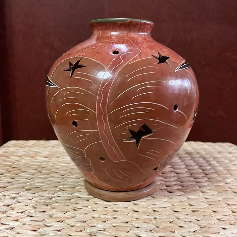 Handcrafted hummingbird Ceramic Lantern